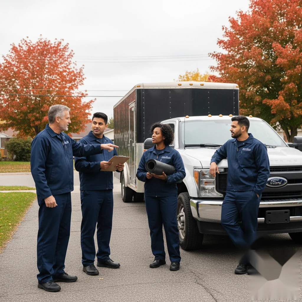 Platinum Roofing & Exteriors Hamilton crew on a Hamilton residential driveway
